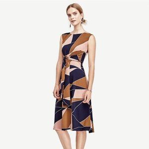 Ann Taylor // Modern Geo Print Midi Dress